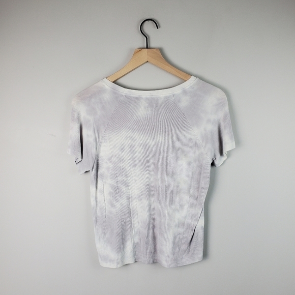 American Eagle Blue Gray Ribbed Tee Small - Picture 6 of 6